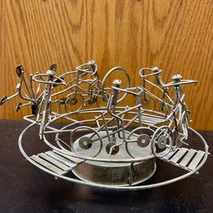 Music Box: vintage copper bicycle merry-go-round